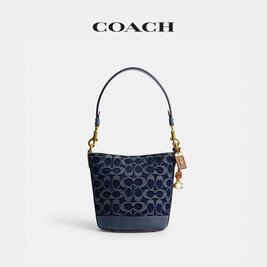 COACH蔻驰 女士经典标志牛仔丹宁DAKOTA 16号水桶包 商品图0