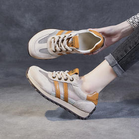 运动休闲网面鞋，真皮百搭防滑透气阿甘鞋ZM24B720