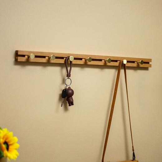 可移动实木挂衣钩免打孔创意入户进门挂钩卧室玄关挂衣架墙上壁挂 商品图5
