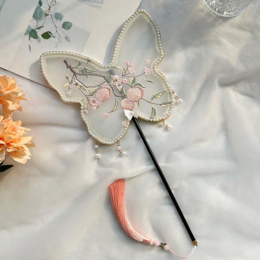 中国古风流苏团扇刺绣古典汉服舞蹈扇 商品图1