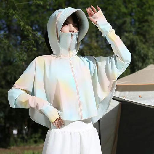速干透气防紫外线原纱短款防晒衣女款冰丝斗篷户外防晒服女UPF50+ 商品图4