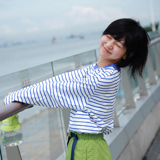 【品牌直发】ACMEITEM爱棵米-亲子速干条纹长袖T恤 商品图1