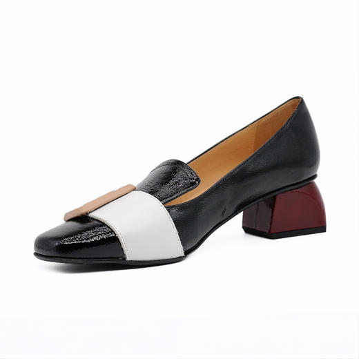 #断码特价37码&38码#西班牙原产优雅舒适女款时装鞋黑色/白色/酒红色5982 商品图4