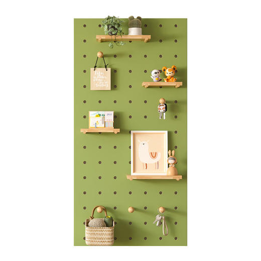 实木洞洞板定制置物架玄关墙面墙上挂板入户隔板收纳架墙壁展示架 商品图2