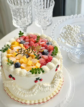 复古缤纷水果蛋糕