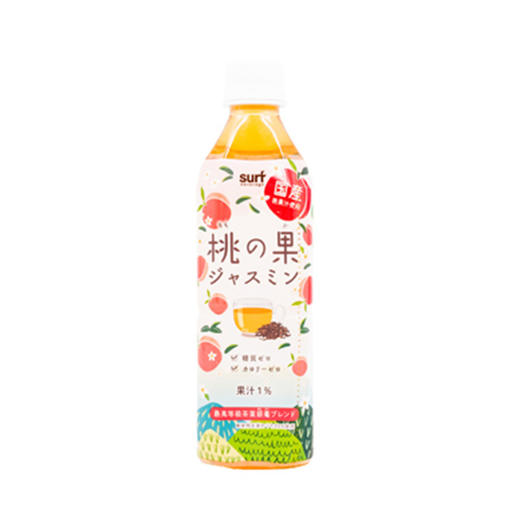日本surf沙孚桃子水果茶味0卡0脂饮料500ml/瓶 商品图0