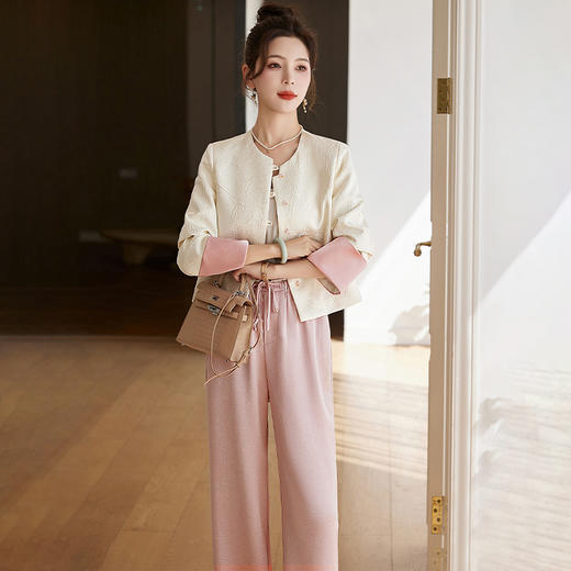 气质时尚新中式风修身显瘦提花外套HR-WY6230-19 商品图1