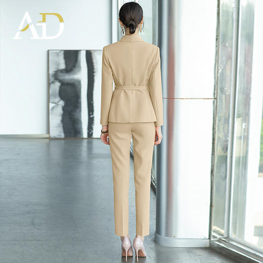 AD职场女装2022春季新款chic西装外套女高级感卡其色职业西服套装 商品图4