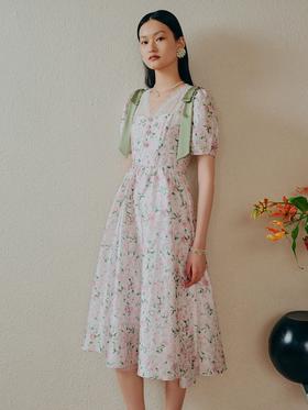 【商场同款】MAXRIENY欧式园艺风碎花裙23夏连衣裙薄荷曼波风穿搭MC88DR352F10