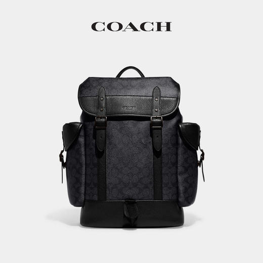 COACH蔻驰 男士经典标志帆布HITCH双肩包 商品图0