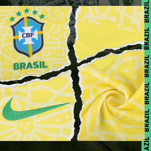 小李子NIKE耐克2024巴西主场球迷版比赛球衣成人短袖男FJ4284-706 商品图2
