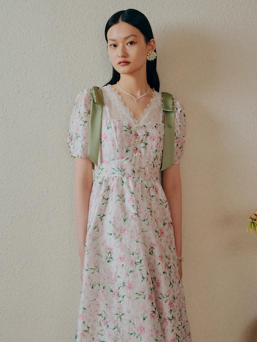 【商场同款】MAXRIENY欧式园艺风碎花裙23夏连衣裙薄荷曼波风穿搭MC88DR352F10 商品图2