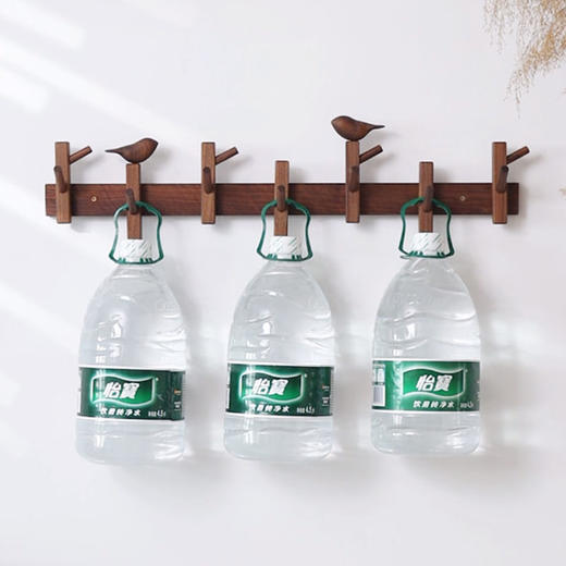 实木挂钩进门玄关钥匙挂衣架墙上壁挂衣钩卧室客厅创意小鸟高颜值 商品图3