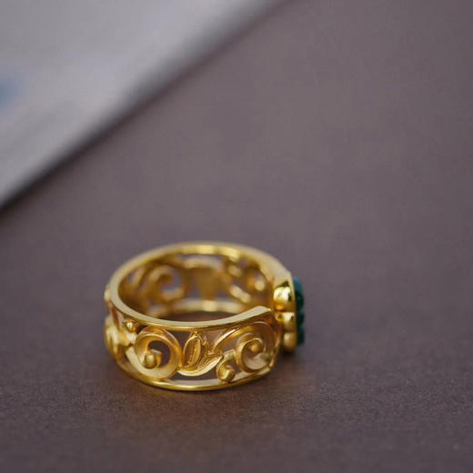 随心如意·冰绿翡翠如意戒指 商品图2