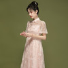 改良款旗袍，蕾丝灯笼袖连衣裙OY-24151 商品缩略图1