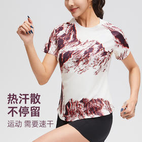 男女同款短袖套装7A抗菌跑步运动透气印花速干运动服夏