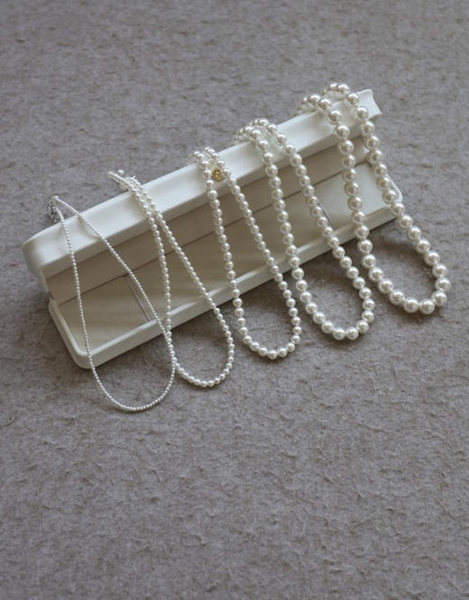 逃不过的真香定律 哈！温婉的暖白色 650 施华人造珠 项链 五种规格 商品图0