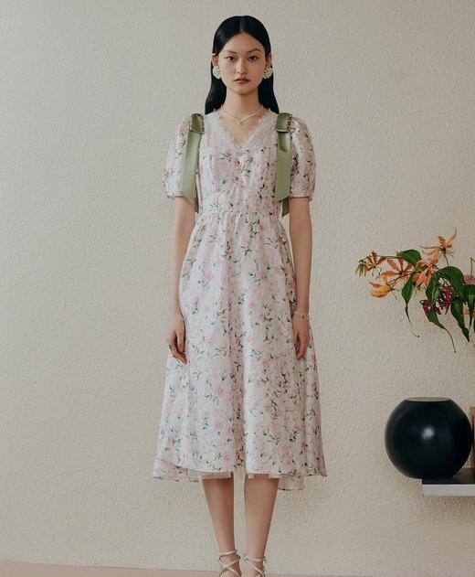 【商场同款】MAXRIENY欧式园艺风碎花裙23夏连衣裙薄荷曼波风穿搭MC88DR352F10 商品图1