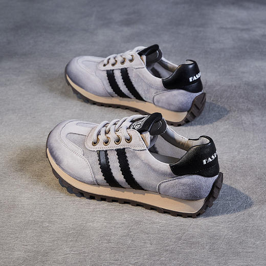 运动休闲网面鞋，真皮百搭防滑透气阿甘鞋ZM24B720 商品图3