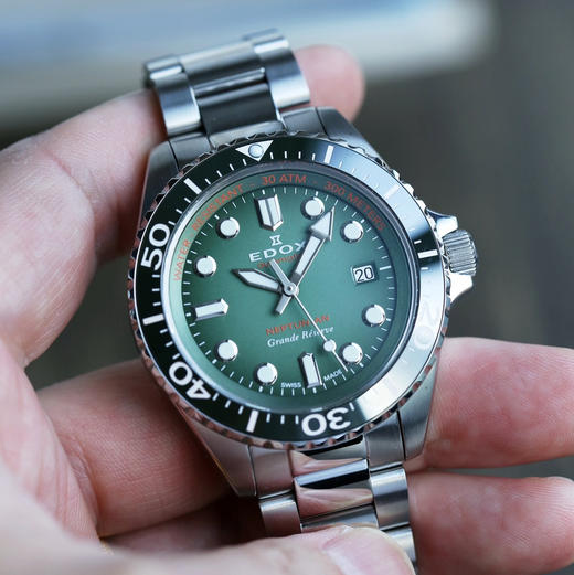 现货瑞士EDOX依度NEPTUNIAN海神68小时储能自动机械手表夜光防水 商品图0