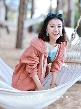 西瓜汽水 汉麻亚麻oversize宽松连帽防晒外套