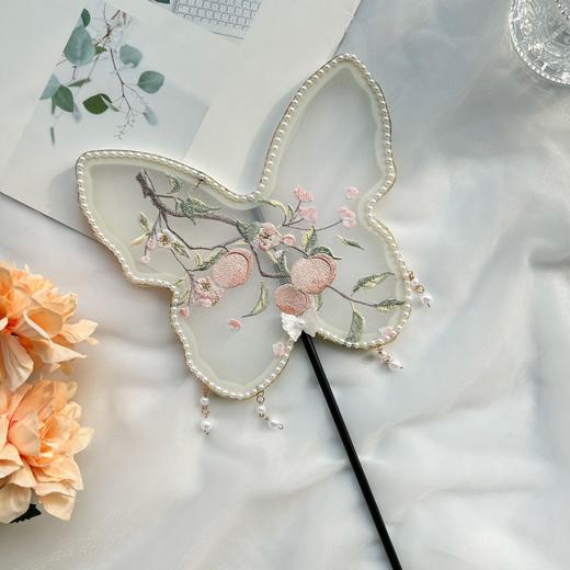 中国古风流苏团扇刺绣古典汉服舞蹈扇 商品图2