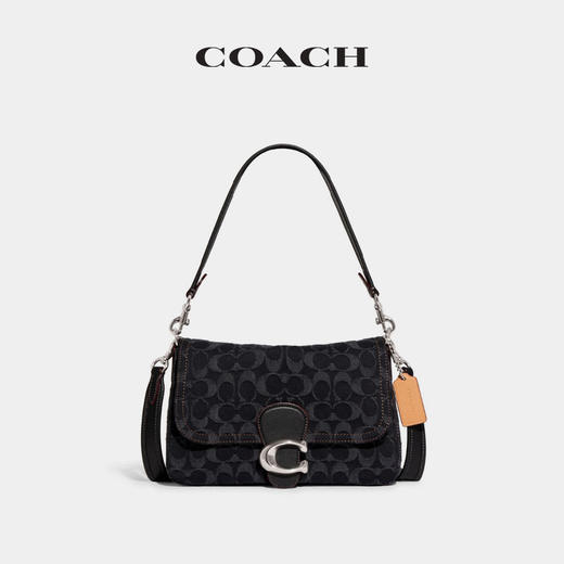 COACH蔻驰 女士经典标志丹宁布SOFT TABBY单肩包 商品图0