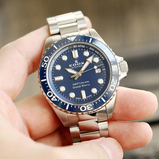 现货瑞士EDOX依度NEPTUNIAN海神68小时储能自动机械手表夜光防水 商品图2