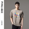 PINLI品立2024夏季新款印花烫钻短袖T恤男士休闲潮牌百搭体恤上衣BG242111017 商品缩略图2