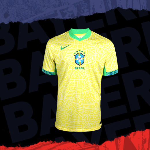 小李子NIKE耐克2024巴西主场球迷版比赛球衣成人短袖男FJ4284-706 商品图3