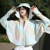 速干透气防紫外线原纱短款防晒衣女款冰丝斗篷户外防晒服女UPF50+ 商品缩略图6