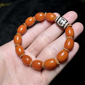 蜜蜡单圈枣珠手串约10*13.5mm