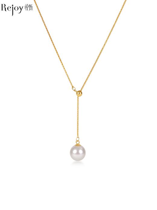 【天猫同款】悦甄 18k金Akoya珍珠Y字项链 商品图0