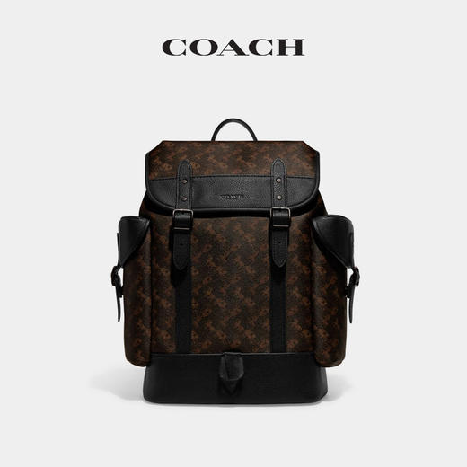 COACH蔻驰 男士马车图案印花HITCH双肩背包 商品图0