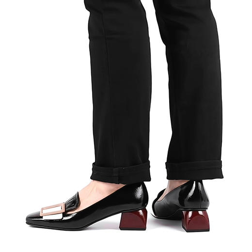 #断码特价37码&38码#西班牙原产优雅舒适女款时装鞋黑色/白色/酒红色5982 商品图12