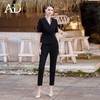 AD高端酒店前台接待工作装女案场客服工作服黑色收腰西装套装裤子 商品缩略图2