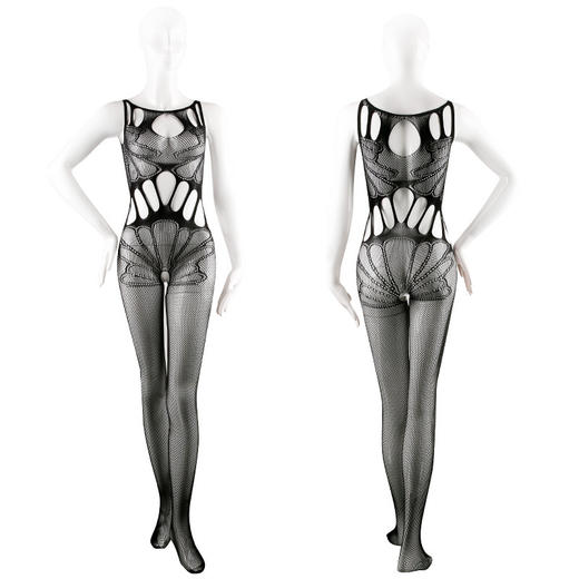【情趣内衣】霏慕镂空开裆连身袜连身袜7550 商品图4