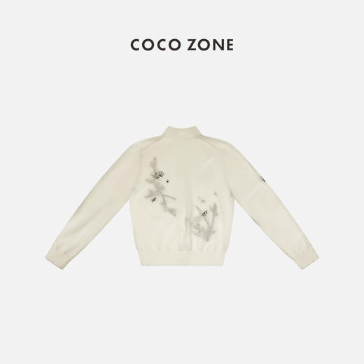 COCO ZONE2024新中式立领毛针织衫单排扣百搭通勤上衣CC2B0447 商品图1