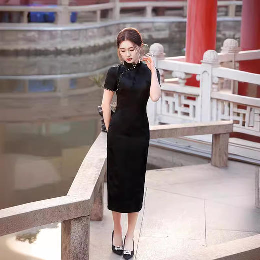 老上海复古中式，长款民国风高级感旗袍TX-8322 商品图2