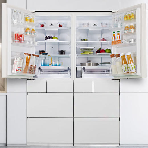 松下（Panasonic）387L右开门 N+1自由组合零嵌 全自动制冰 纳诺怡X除菌净味 多门多温区冰箱NR-E412BG-W 商品图6