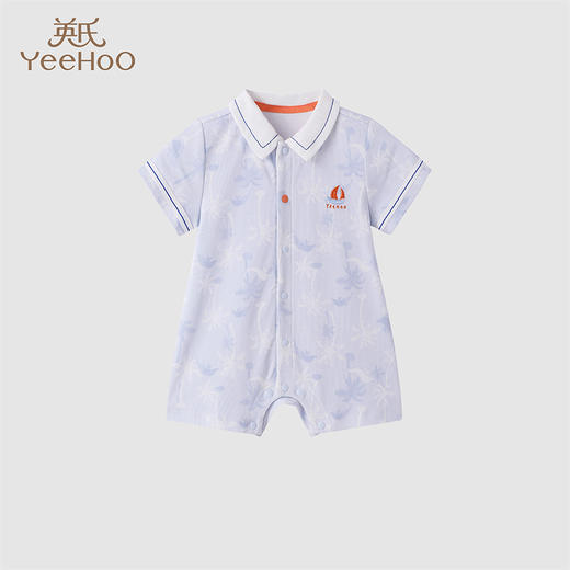 英氏婴儿哈衣夏季透气男宝宝连体衣2024新款婴儿衣服YRHBJ2Q385A 商品图0
