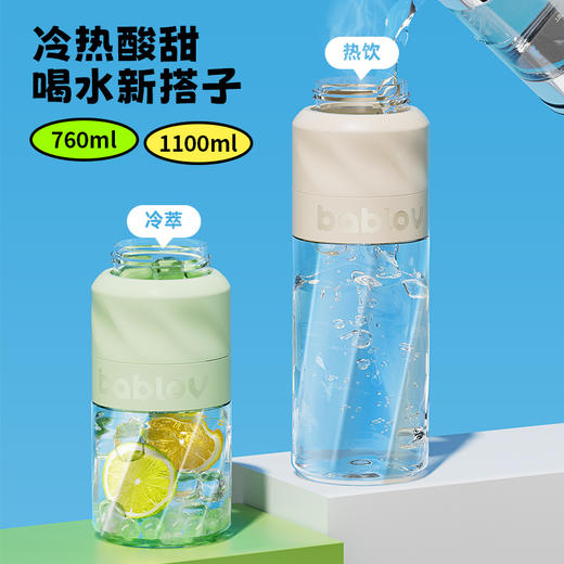 【困妈专享】bablov水杯大容量女生运动水壶耐高温水瓶ppsu吸管杯子学生太空杯 商品图4