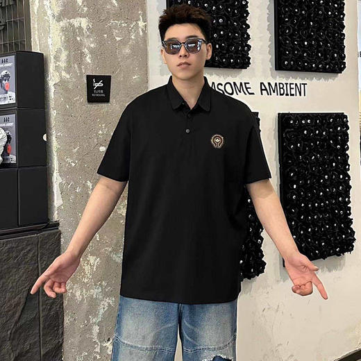 【Q】【新款DX】大依优型大码男装潮款短袖Polo衫翻领加肥加大透气吸汗夏季上衣半袖t恤夏装 商品图0