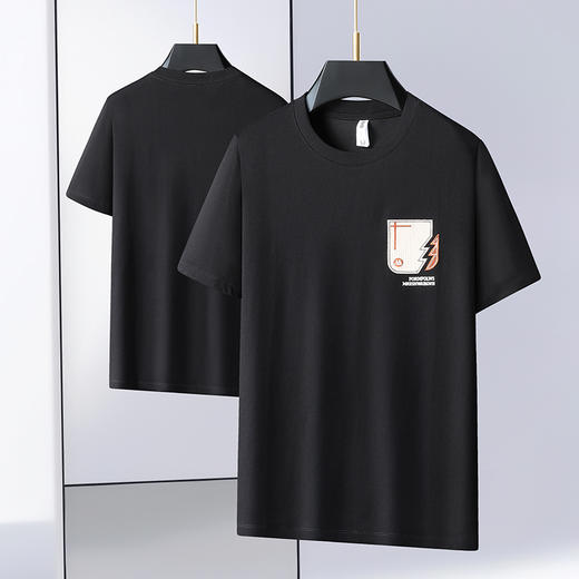 【新款DX】大依优型大码男装短袖T恤圆领加肥加大透气吸汗夏季上衣半袖t恤夏装 商品图1