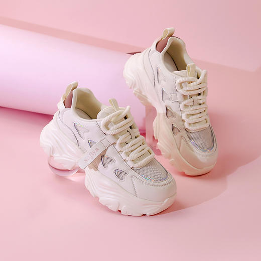 Safiya/索菲娅2024春季百搭网面透气厚底运动休闲老爹鞋 SF41112428 商品图8