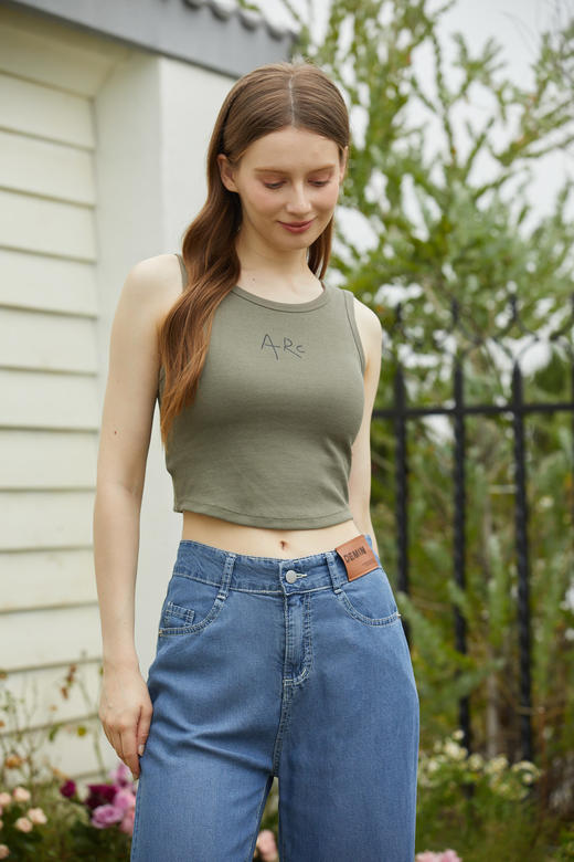 【第二件 0 元｜ 满2件 5 折】【秀黛】女时尚罗纹罩杯背心女士夏季背心L2776006T【门店同款】 商品图3