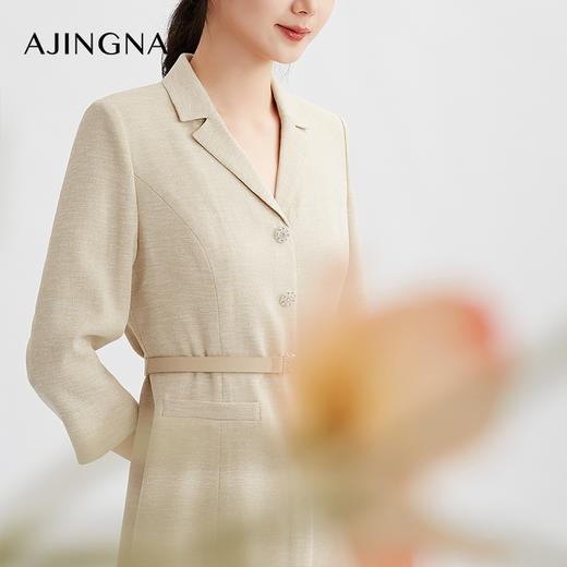 【商场同款】阿菁娜2024春季新款春日简约连衣裙A29C112061 商品图3