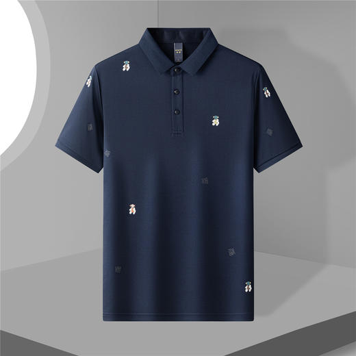 【胶感印花】罗蒙男士满印polo衫男短袖男夏季薄款男士短袖t恤男体恤 商品图4