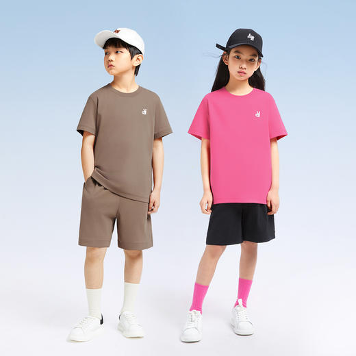 【超舒衣·合体速干短T】男女童透气速干全棉T恤新款安奈儿童装实体店同款AM421871 商品图4