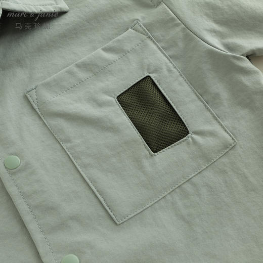 【超轻速干】马克珍妮男童工装户外Polo短袖衬衫夏装新款240526 商品图4